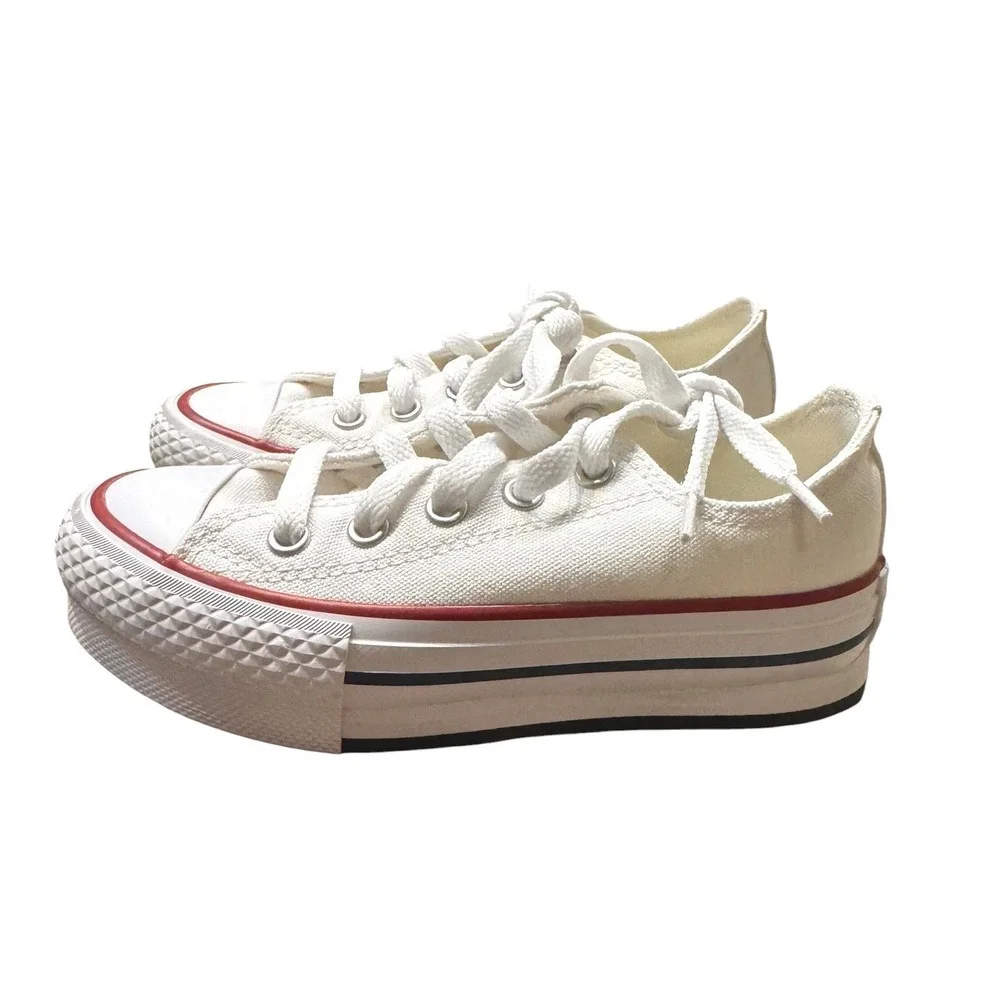 Converse Chuck Taylor All Star Eva Lift White Platform Sneakers Kids Youth 11